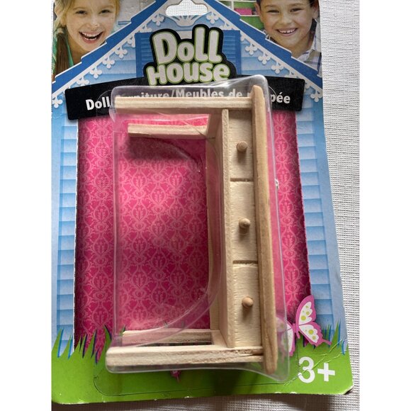 Dollhouse Wooden Furniture Table & Dresser New In Package Suitable For Ages 3+ - Picture 3 of 10